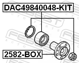 FEBEST Hjullejesæt dac49840048kit foraksel for CITROËN/PEUGEOT ALFAROME/FIAT/LANCI