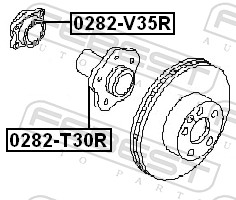 FEBEST Hjullejesæt 0282v35r bagaksel for NISSAN