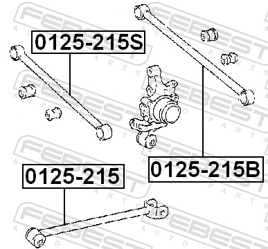 FEBEST Bærearm, hjulophæng 0125215b bagaksel for TOYOTA