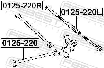 FEBEST Bærearm, hjulophæng 0125-220R foran akslen for TOYOTA