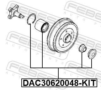 FEBEST Hjullejesæt dac30620048kit bagaksel for RENAULT NISSAN