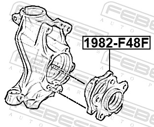 FEBEST Hjulnav 1982-F48F foraksel for BMW