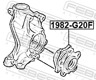 FEBEST Hjulnav 1982-G20F foraksel for BMW TOYOTA