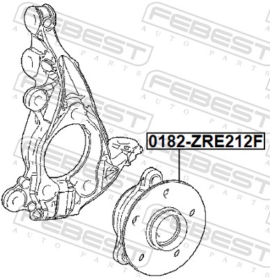 FEBEST Hjulnav 0182-ZRE212F foraksel for TOYOTA