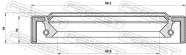 FEBEST Pakdåse, fordelergearkasse 95ias44691010x for NISSAN