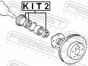 FEBEST Reparationssæt, hjulnav kit2 for TOYOTA