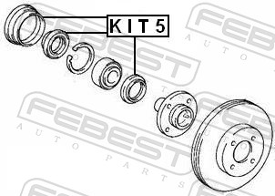 FEBEST Reparationssæt, hjulnav kit5 for TOYOTA