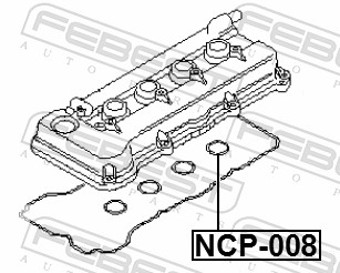 FEBEST Pakning, Ventildæksel ncp008 for NISSAN