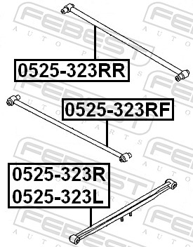FEBEST Bærearm, hjulophæng 0525-323RF foran for MAZDA