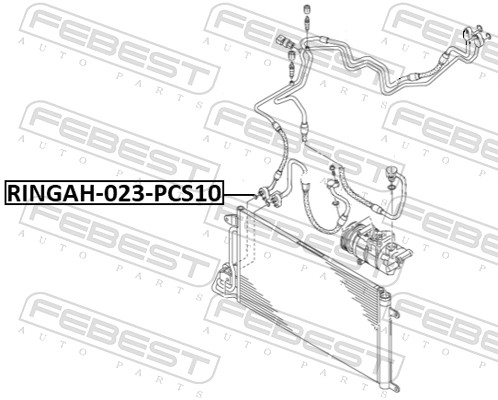 FEBEST Pakningsring ringah023pcs10 for FORD MERCEDES-BENZ BMW PORSCHE VAG