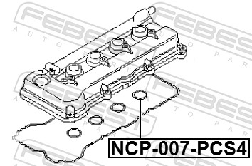 FEBEST Pakning, Ventildæksel ncp007pcs4 for NISSAN