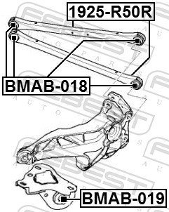 FEBEST Ophæng, bærearm bmab018 bagaksel for MINI