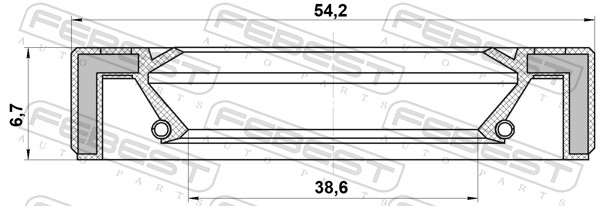 FEBEST Akseltætningsring, drivaksel 95GAY-40540707L for CITROËN/PEUGEOT NISSAN RENAULT ALFAROME/FIAT/LANCI