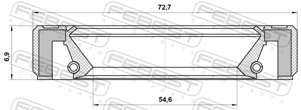 FEBEST Pakdåse, differentiale 95gby56720707r bag for MAZDA