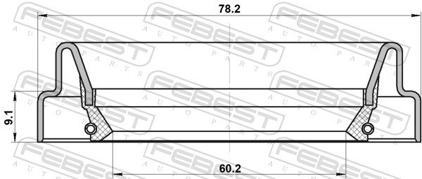 FEBEST Tætningsring, hjulnav 95FDY-62780909C for TOYOTA