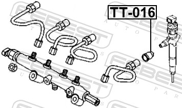 FEBEST Tætningsring, indsprøjtningsventil tt016 for MAZDA