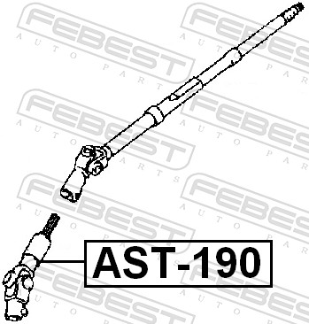 FEBEST Styringsaksel AST-190 for TOYOTA