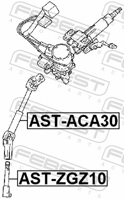 FEBEST Styringsaksel AST-ACA30 for TOYOTA