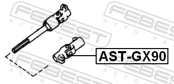 FEBEST Styringsaksel AST-GX90 for TOYOTA