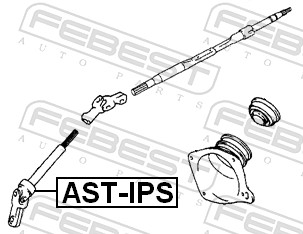 FEBEST Styringsaksel AST-IPS for TOYOTA