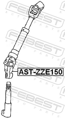 FEBEST Styringsaksel AST-ZZE150 for TOYOTA