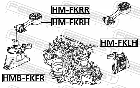 FEBEST Motorophæng HM-FKRR bag for HONDA