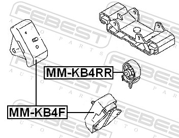 FEBEST Motorophængkb4rr bag for MITSUBISHI
