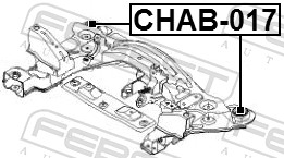 FEBEST Ophæng, aksel chab017 Bagaksel nede for GENERAL MOTORS SUZUKI