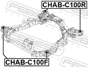 FEBEST Ophæng, aksel chabc100r Bagaksel nede for OPEL GENERAL MOTORS