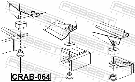 FEBEST Ophæng, aksel crab064 nede for CHRYSLER ALFAROME/FIAT/LANCI