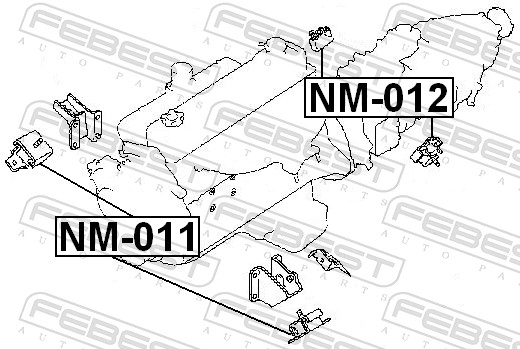 FEBEST Motorophæng nm012 bag for NISSAN
