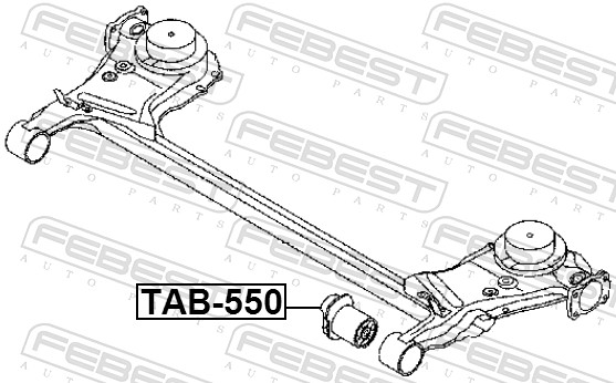 FEBEST Ophæng, aksel tab550 bagaksel for TOYOTA