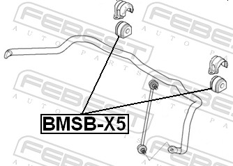 FEBEST Ophæng, stabilisator bmsbx5 foraksel for BMW