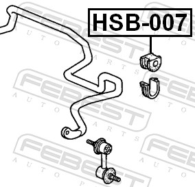 FEBEST Ophæng, stabilisator hsb007 foraksel for HONDA