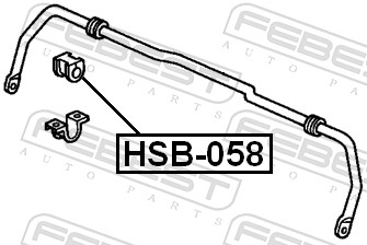FEBEST Ophæng, stabilisator HSB-058 bagaksel for HONDA