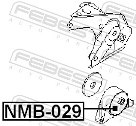 FEBEST Motorophæng nmb029 bag for NISSAN