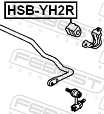 FEBEST Ophæng, stabilisator HSB-YH2R bagaksel for HONDA
