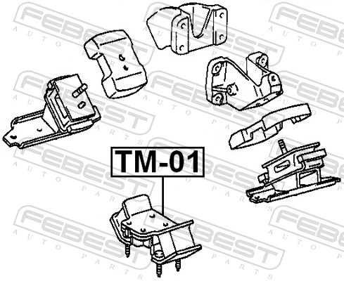 FEBEST Motorophæng tm01 bag for TOYOTA