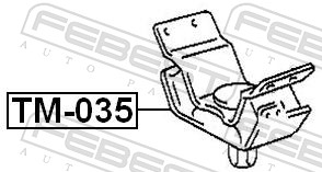 FEBEST Motorophæng tm035 bag for TOYOTA