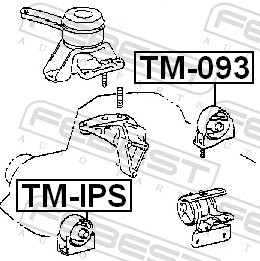 FEBEST Motorophæng tm093 bag for TOYOTA