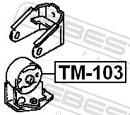 FEBEST Motorophæng tm103 foran for TOYOTA