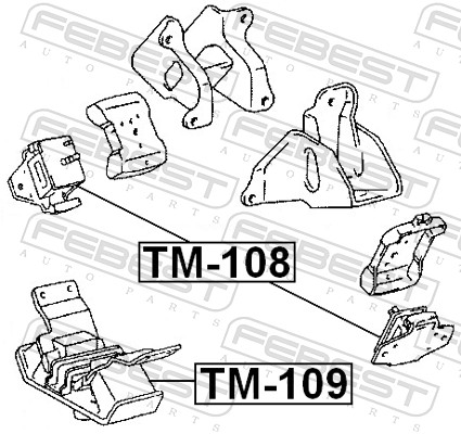 FEBEST Motorophæng tm108 foran for TOYOTA