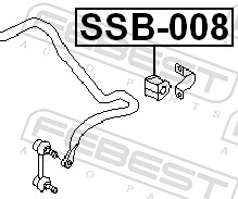 FEBEST Ophæng, stabilisator SSB-008 bagaksel for SUBARU