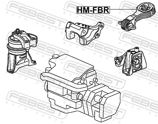 FEBEST Motorophæng HM-FDR bag for HONDA