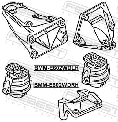 FEBEST Motorophæng BMM-E602WDRH højre for BMW