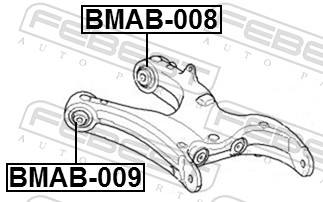 FEBEST Ophæng, bærearm bmab008 på indersiden for BMW