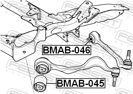 FEBEST Ophæng, bærearm bmab046 foraksel nede for BMW