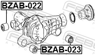 FEBEST Ophæng, differential bzab022 højre foraksel for MERCEDES-BENZ CHRYSLER