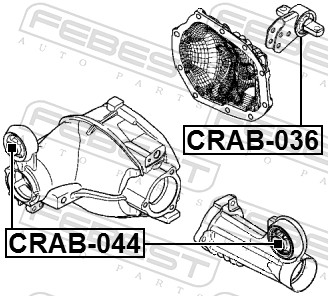 FEBEST Ophæng, differential crab036 bag for CHRYSLER ALFAROME/FIAT/LANCI