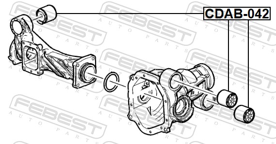FEBEST Ophæng, differential cdab042 for GENERAL MOTORS